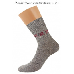 Griff носки женские теплые "D9A1 WIN7", орнамент, grigio chiaro