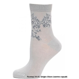 Griff носки женские "Bamboo D28", орнамент, grigio chiaro