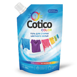 Cotico гель для стирки цветного и линяющего белья, дой-пак