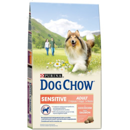 Dog Chow sensitive корм для собак с чувствительным пищеварением "Лосось Рис"