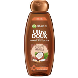 Garnier шампунь "Ultra Doux. Питание и гладкость с маслами какао и кокоса" для сухих, непослушных волос