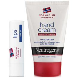 Neutrogena крем для рук без запаха, 50 мл + бальзам-помада 4.8 г