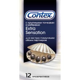 Contex презервативы "№12. Extra Sensation" (с крупными точками и ребрами)