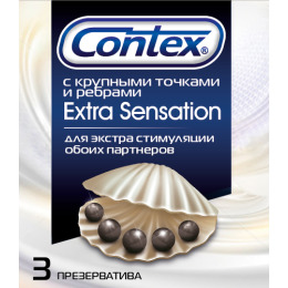 Contex презервативы "Extra Sensation" №3 с крупными точками и ребрами