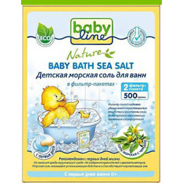 Babyline детская морская соль для ванн c чередой в фильтр-пакетах