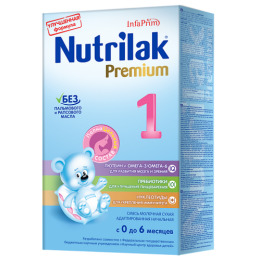 Nutrilak молочная смесь "Адаптационная. Premium 1" с 0-12 месяцев, 350 г
