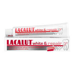 Lacalut зубная паста "White & Repair" 50 мл + 25 мл