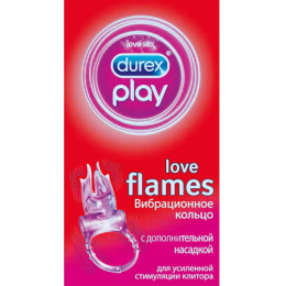 Durex вибрационное кольцо "Play Love Flames" с дополнительной насадкой для усиленной стимуляции клитора