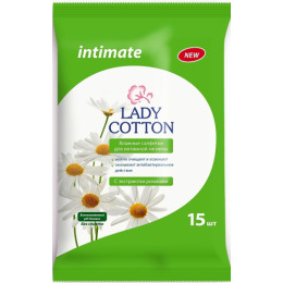 Lady Cotton салфетки влажные универсальные с ромашкой