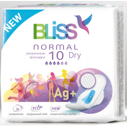 Bliss прокладки "Normal dry" гигиенические, 10 шт