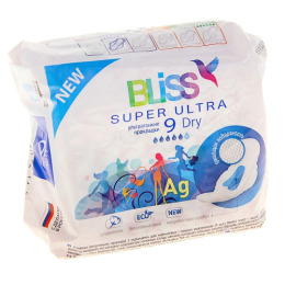 Bliss гигиенические прокладки "Soft super ultra", 9 шт