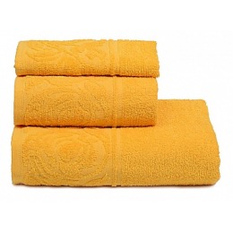 ДМ Текстиль полотенце "Цветок" махровое 30х70, жёлтый