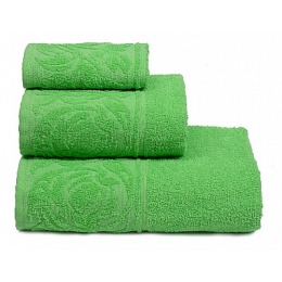 ДМ Текстиль полотенце "Цветок" махровое 50х90, зелёный