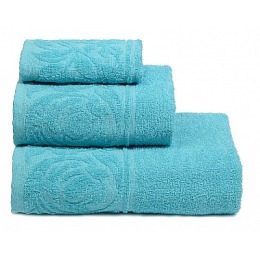 ДМ Текстиль полотенце "Цветок" махровое 50х90, голубой