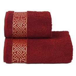 ДМ Текстиль полотенце "Alesia" махровое 50х90, бордо
