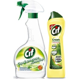 Cif чистящее средство для кухни 500 мл + крем "Актив Лимон" 230 мл