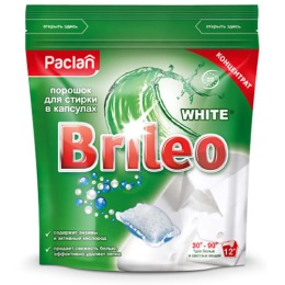 Paclan порошок для стирки в капсулах "Brileo white"