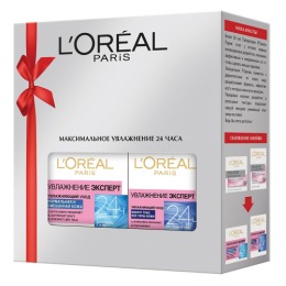 L'Oreal набор крем для лица для нормальной и смешанной кожи "Увлажнение Эксперт" 50 мл + крем вокруг глаз, 15 мл