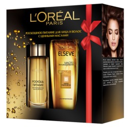 L'Oreal набор масло "Роскошь питания" 30 мл + масло экстраординарное для волос универсальное 100 мл