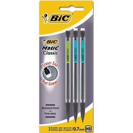 Bic карандаш автоматический "Matic"  0.7 мм блистер, 3 шт