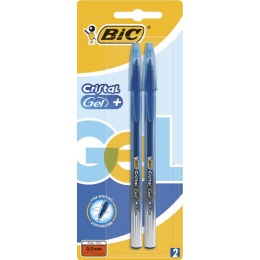 Bic ручка "Cristal Gel" синяя блистер, 2 шт
