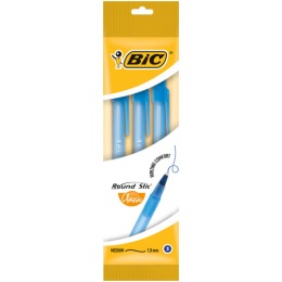 Bic ручка "Round Stic Classic" средняя линия сининяя блистер, 3 шт