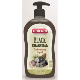 Unicum средство для мытья посуды "Черный уголь"