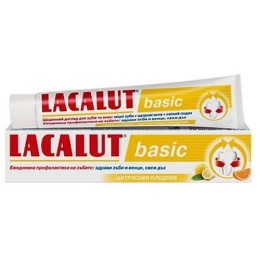 Lacalut Зубная паста "Бейсик" с цитрусом, 75 мл