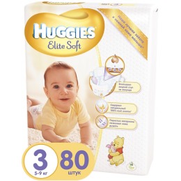 Huggies подгузники "Elite Soft" размер 3, 5-9 кг