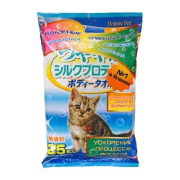 Japan Premium Pet влажные полотенца с целебными свойствами меда, для кошек, 25 шт