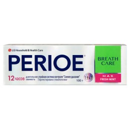Perioe LG зубная паста с тройной системой контроля свежего дыхания "Breath care" максимально свежая мята