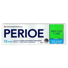 Perioe LG зубная паста с тройной системой контроля свежего дыхания "Breath care" охлаждающая мята