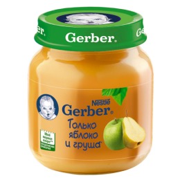 Gerber пюре "Яблоко и груша" с 5 месяцев