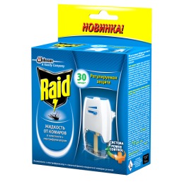 Raid фумигатор с регулятором интенсивности + жидкость против комаров 30 ночей