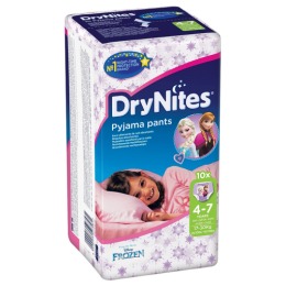 Huggies трусики для девочек "DryNights" 4-7 лет, 10 шт