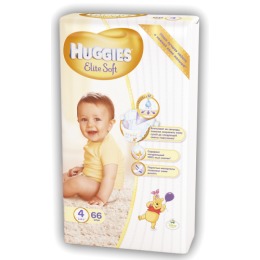 Huggies подгузники "Elite Soft" размер 4, 8-14 кг