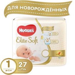 Huggies подгузники "Elite Soft" размер 1, до 5 кг
