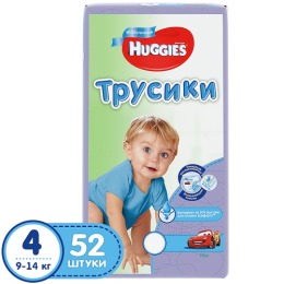 Huggies подгузники-трусики для мальчиков, размер 4, 9-14 кг