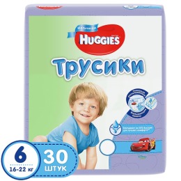 Huggies подгузники-трусики для мальчиков, размер 6, 16-22 кг