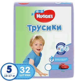 Huggies подгузники-трусики для мальчиков, размер 5, 13-17 кг