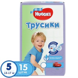 Huggies подгузники-трусики для мальчиков, размер 5, 13-17 кг