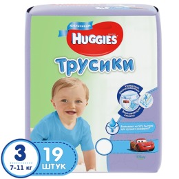 Huggies подгузники-трусики для мальчиков, размер 3, 7-11 кг