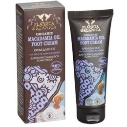 Planeta Organica крем для ног "Macadamia oil" для потрескавшейся кожи пяток, 75 мл