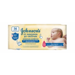 Johnson`s baby влажные салфетки детские "От макушки до пяточек" без отдушки