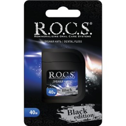 R.O.C.S. зубная нить "Black Edition" расширяющаяся