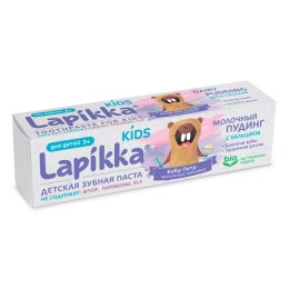 Lapikka зубная паста "Kids. Молочный пудинг" с кальцием