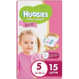 Huggies подгузники для девочек "Ultra Comfort" размер 5, 12-22 кг