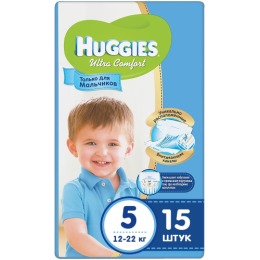 Huggies подгузники для мальчиков "Ultra Comfort" размер 5, 12-22 кг
