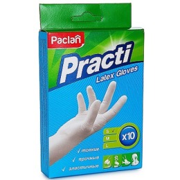 Paclan перчатки латексные размер S 10шт