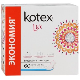 Kotex прокладки ежедневные "Lux Normal Deo" 50 шт+10 шт